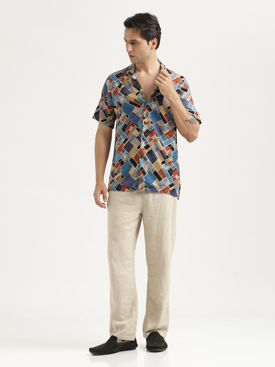 Printed Resort Shirt Blue