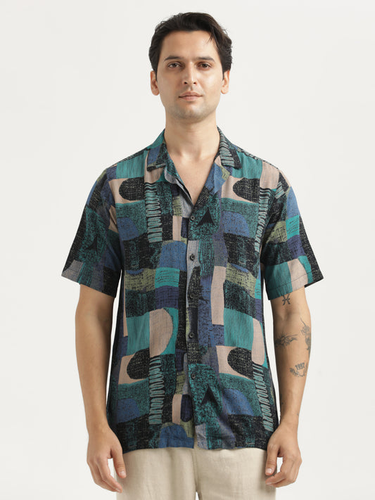 Printed Resort Shirt Grey