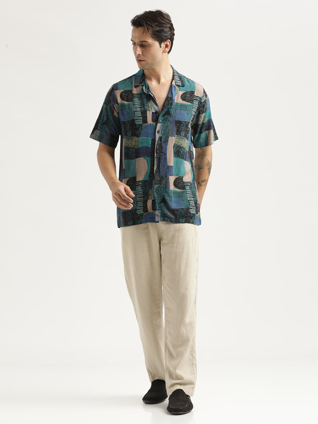 Printed Resort Shirt Grey