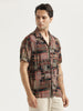 Printed Resort Shirt Maroon