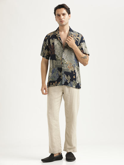 Printed Resort Shirt Yellow