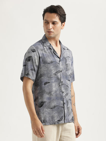 Printed Resort Shirt Navy