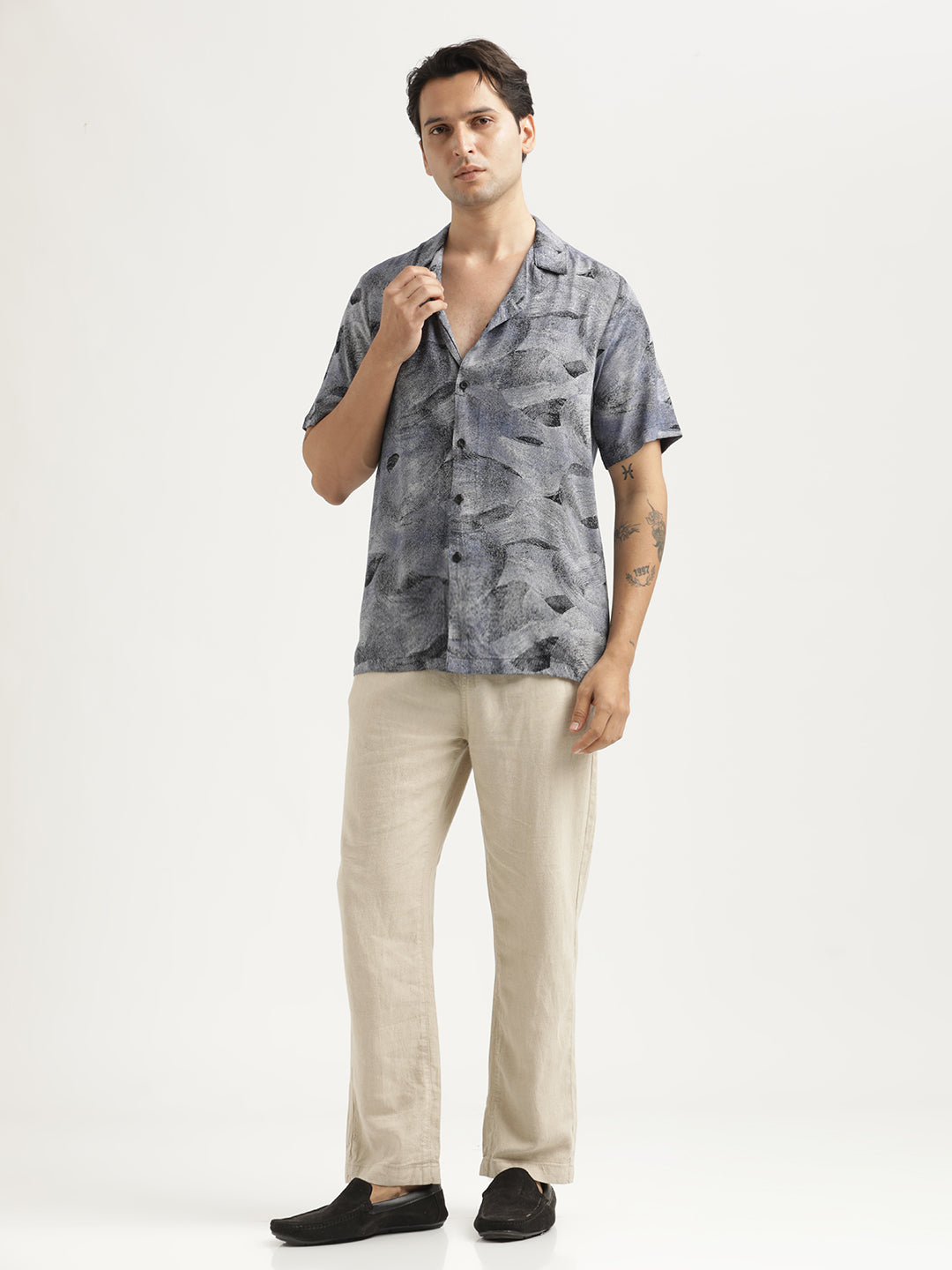 Printed Resort Shirt Navy
