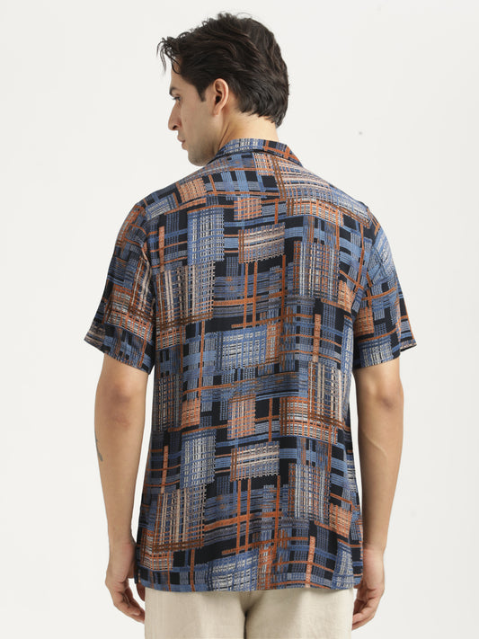 Printed Resort Shirt Royal Blue