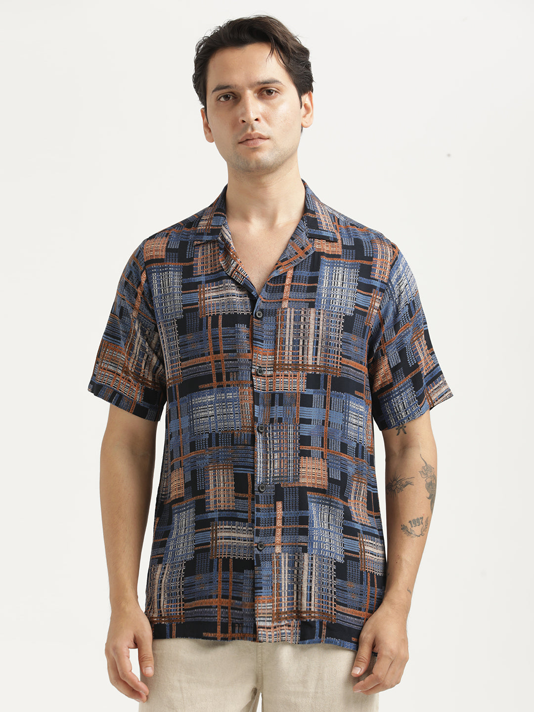 Printed Resort Shirt Royal Blue