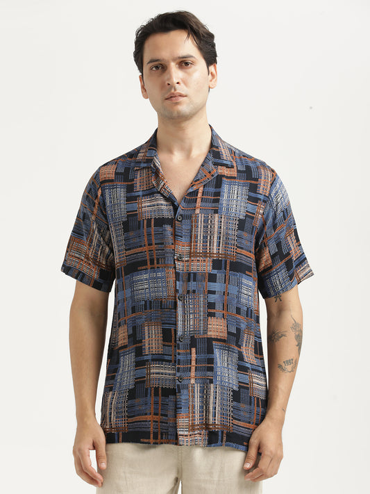 Printed Resort Shirt Royal Blue
