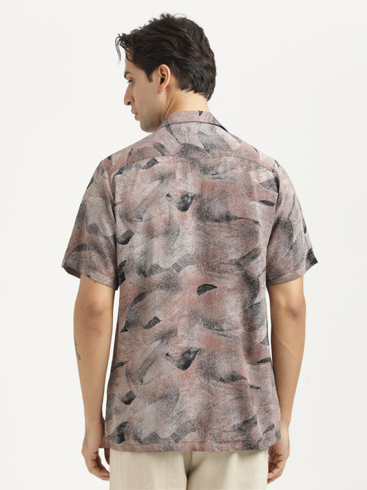 Printed Resort Shirt Lt Brown