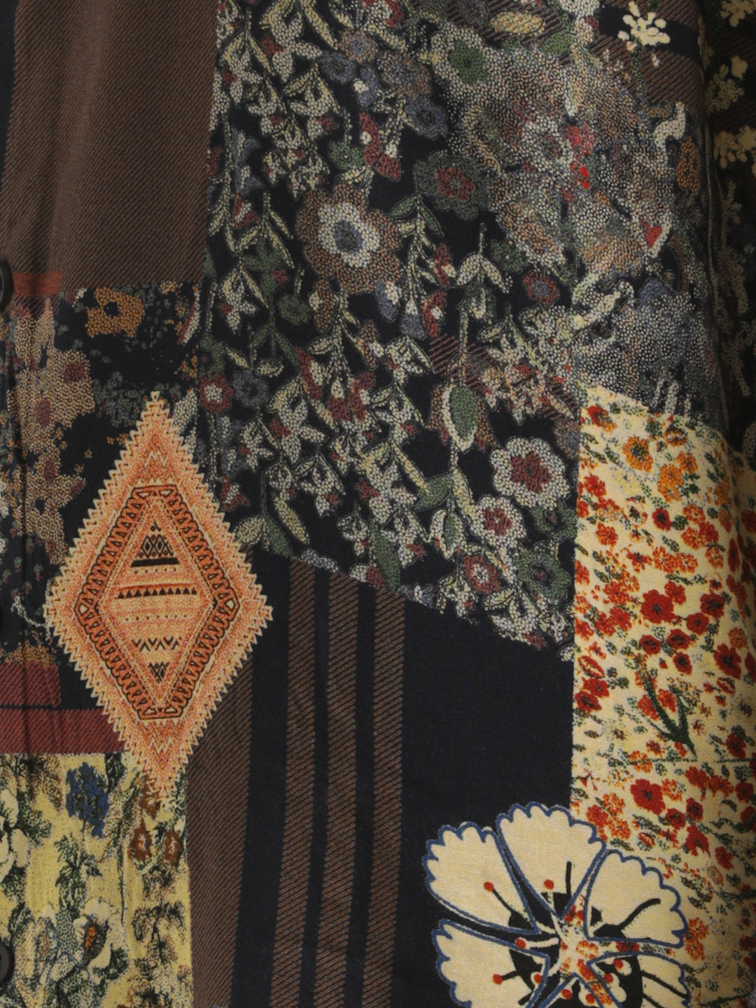 Printed Viscose Shirt Lt Cream