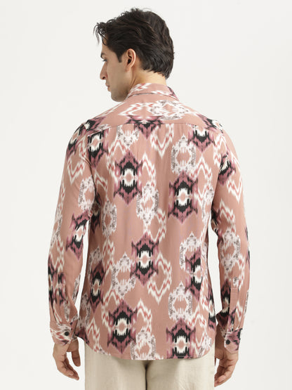 Printed Viscose Shirt Lt Pink