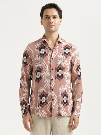 Printed Viscose Shirt Lt Pink
