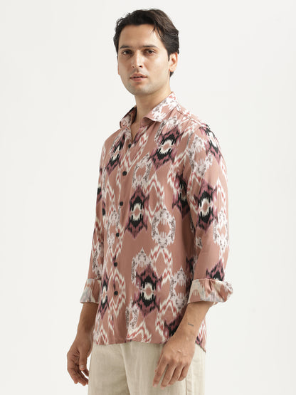 Printed Viscose Shirt Lt Pink