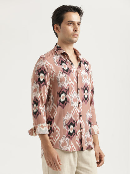 Printed Viscose Shirt Lt Pink