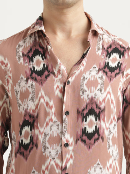 Printed Viscose Shirt Lt Pink