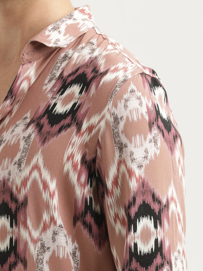 Printed Viscose Shirt Lt Pink