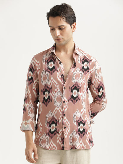 Printed Viscose Shirt Lt Pink
