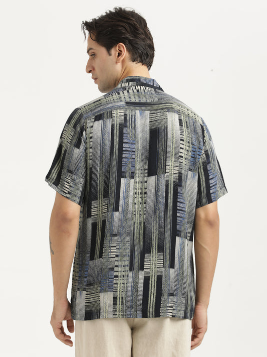 Printed Resort Shirt Dk Blue