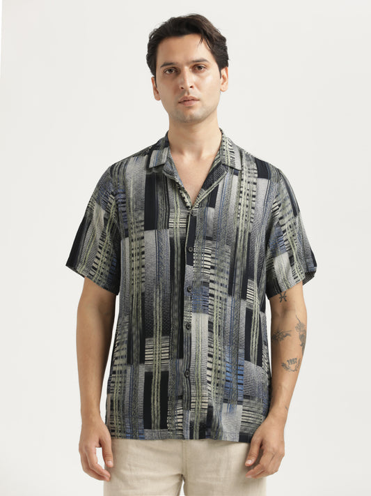Printed Resort Shirt Dk Blue