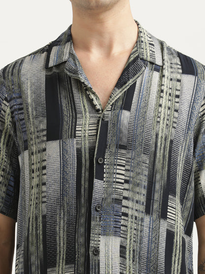 Printed Resort Shirt Dk Blue