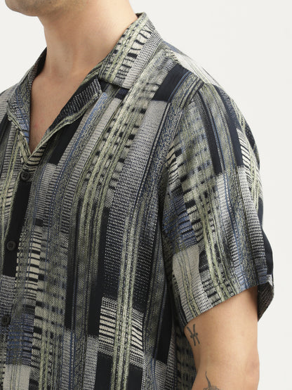 Printed Resort Shirt Dk Blue