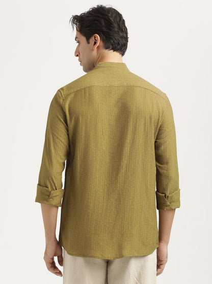 Textured Nylon Shirt Olive