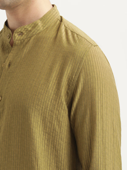 Textured Nylon Shirt Olive