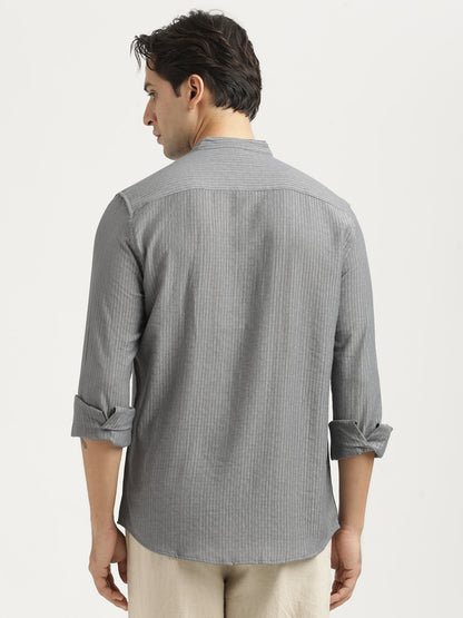 Textured Nylon Shirt Grey