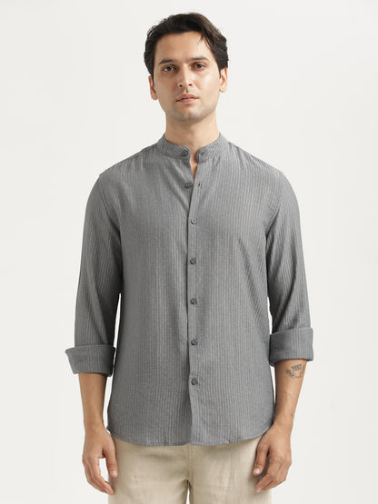 Textured Nylon Shirt Grey