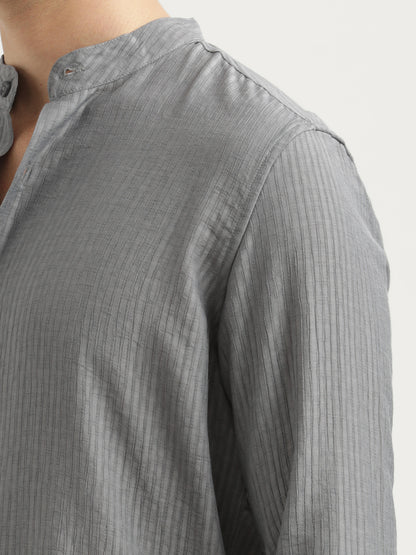 Textured Nylon Shirt Grey