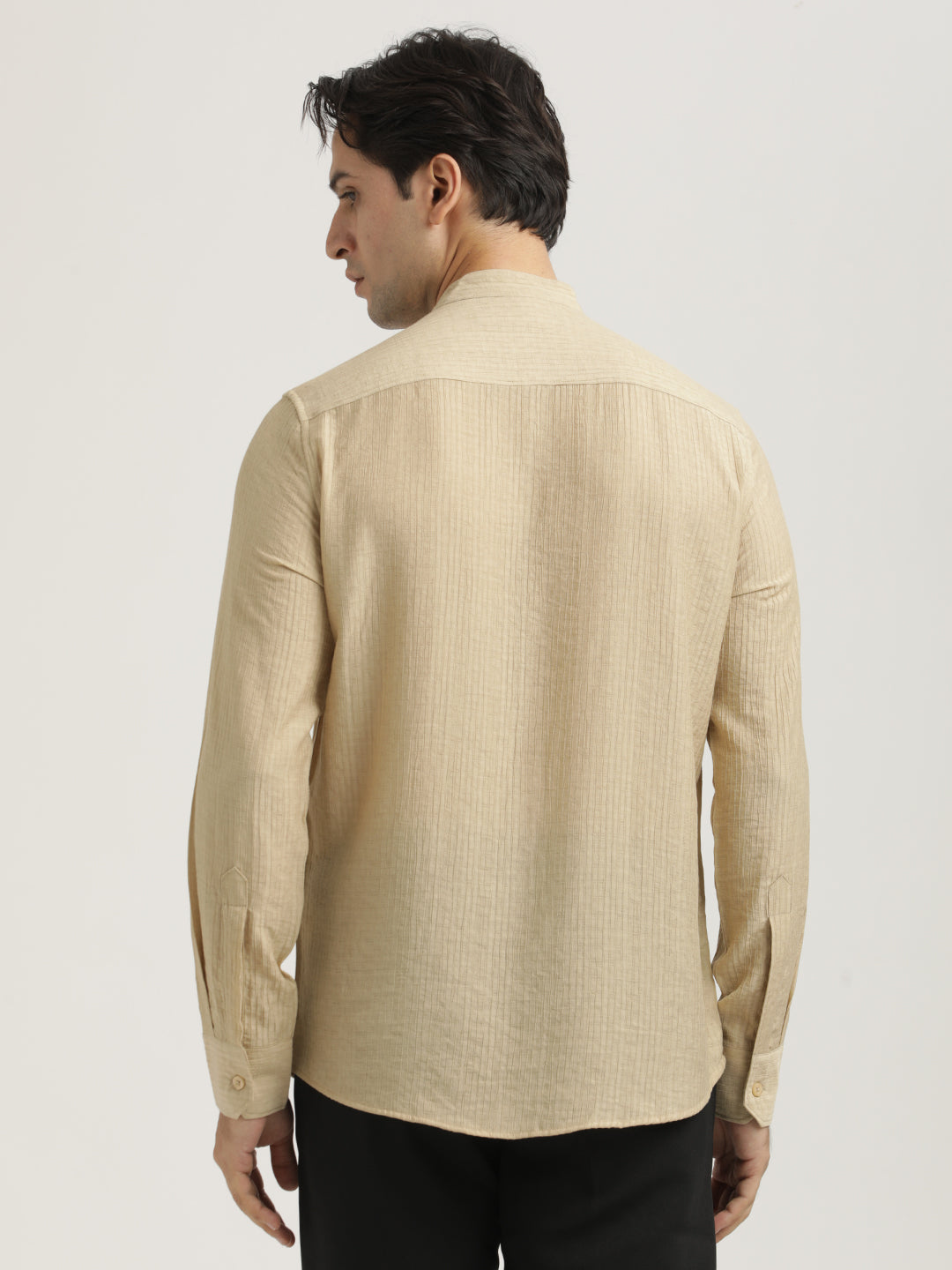 Textured Nylon Shirt Cream