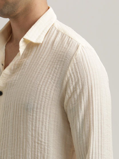 Feather Lite Nylon Shirt Cream