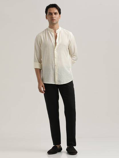 Textured Nylon Shirt White