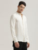 Mandarin Collar Nylon Shirt White