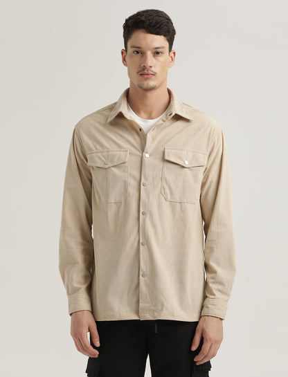 Corduroy Overshirt Cream