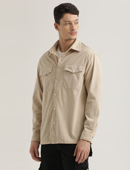 Corduroy Overshirt Cream