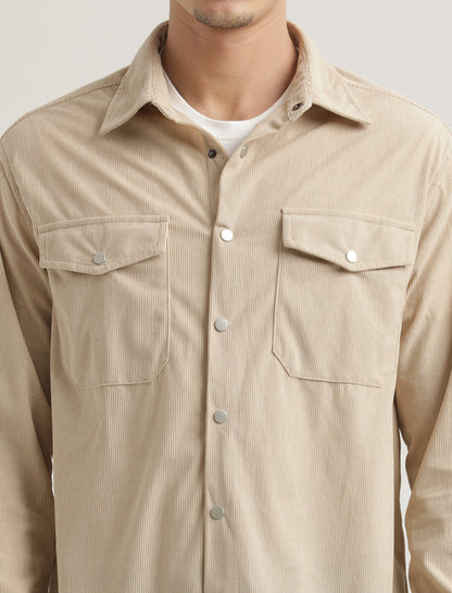 Corduroy Overshirt Cream