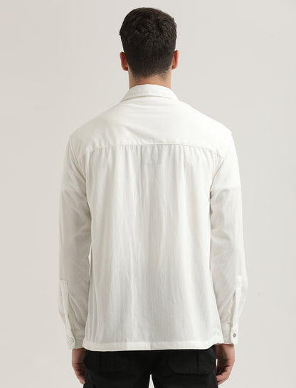 Corduroy Overshirt White