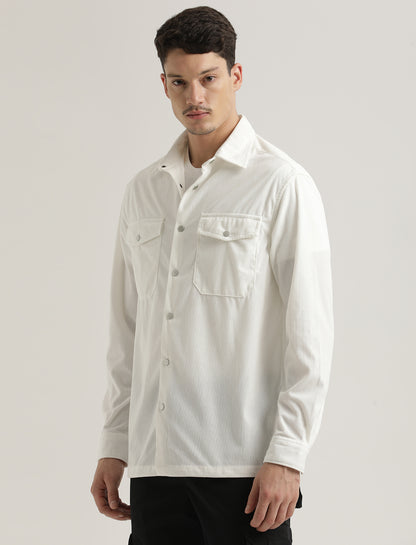 Corduroy Overshirt White