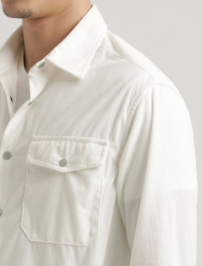 Corduroy Overshirt White
