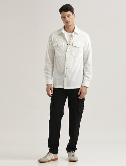 Corduroy Overshirt White