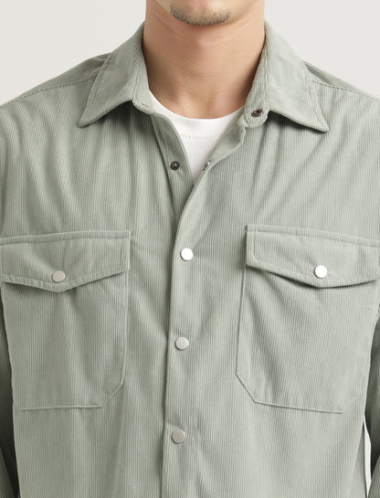 Corduroy Overshirt Lt Green