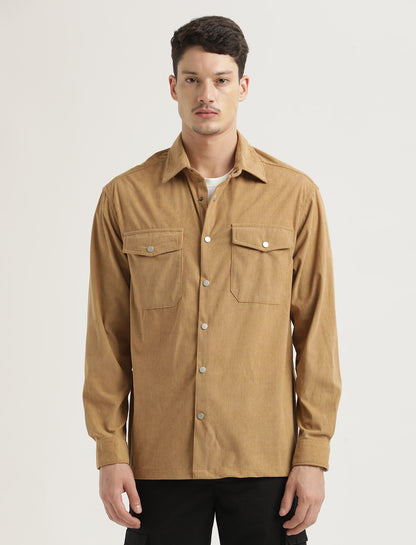 Corduroy Overshirt Dk cream