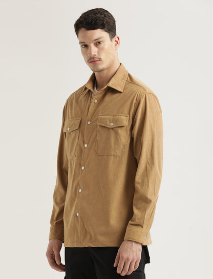 Corduroy Overshirt Dk cream