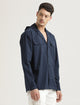 Double Pocket Drop Shoulder Shirt Navy