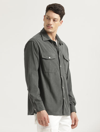 Corduroy Overshirt Grey