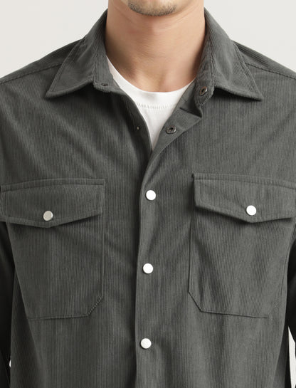 Corduroy Overshirt Grey