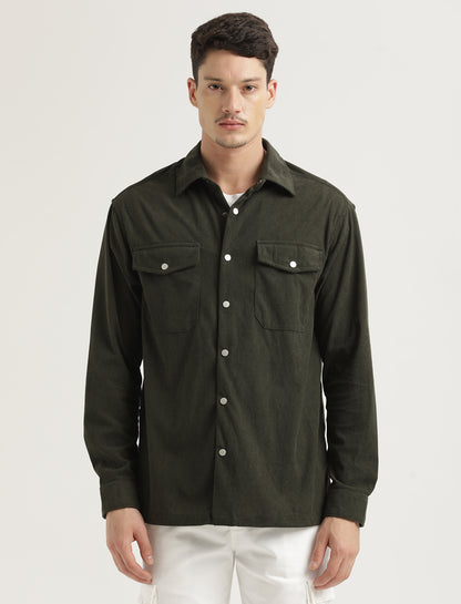 Corduroy Overshirt Green