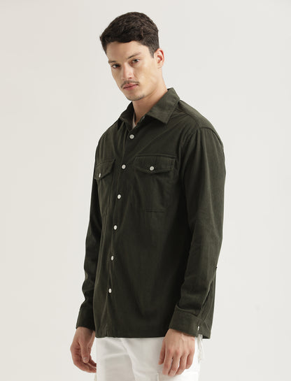Corduroy Overshirt Green