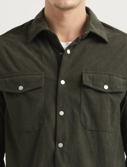Corduroy Overshirt Green