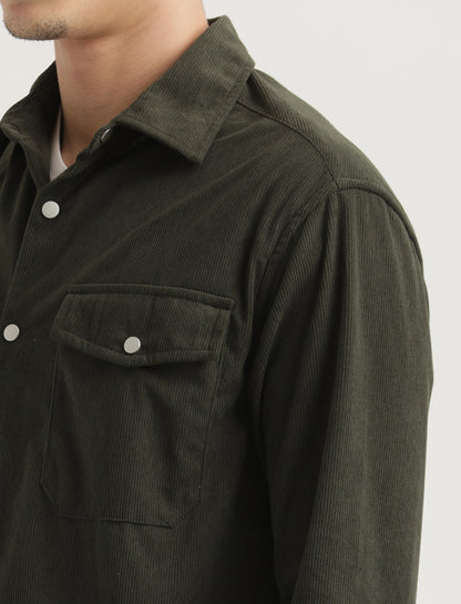 Corduroy Overshirt Green