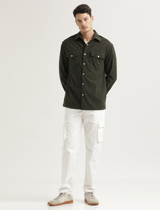 Corduroy Overshirt Green